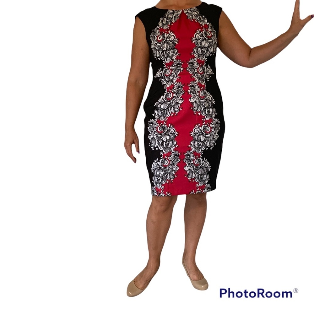 😎 Special Occasion Dress- Sz 10-Hot Pink and Black